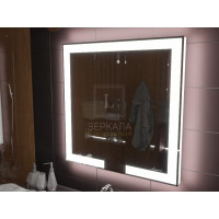 Зеркало с подсветкой лентой для ванной комнаты Новара 70х70 см