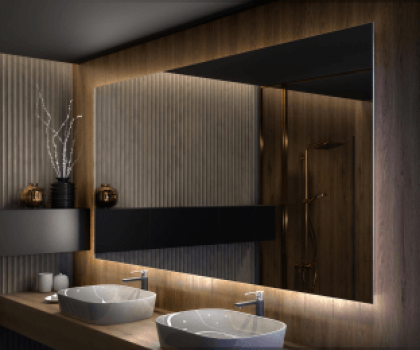 Зеркало для ванной комнаты с внутренней подсветкой Прайм 100х80 см